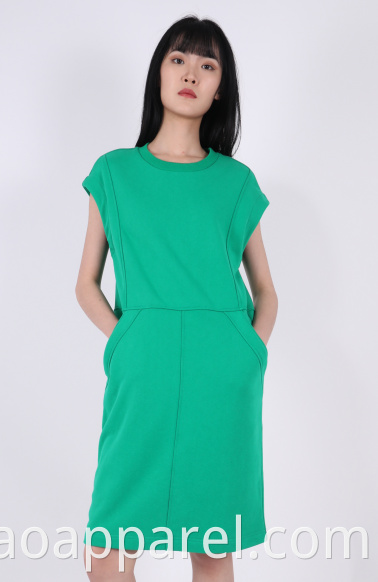 LADIES SLEEVELESS MIDI DRESS